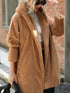 'Diora' Fleece Fur Open Coat - Celes Fashion